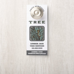 *~*   Lumber Jack QR Artsy Tree Services Door Hanger