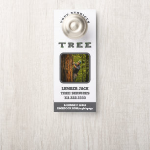 *~* Lumber Jack Tree Services QR Door Door Hanger