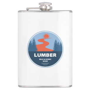 Lumber Wild And Scenic River, North Carolina Hip Flask