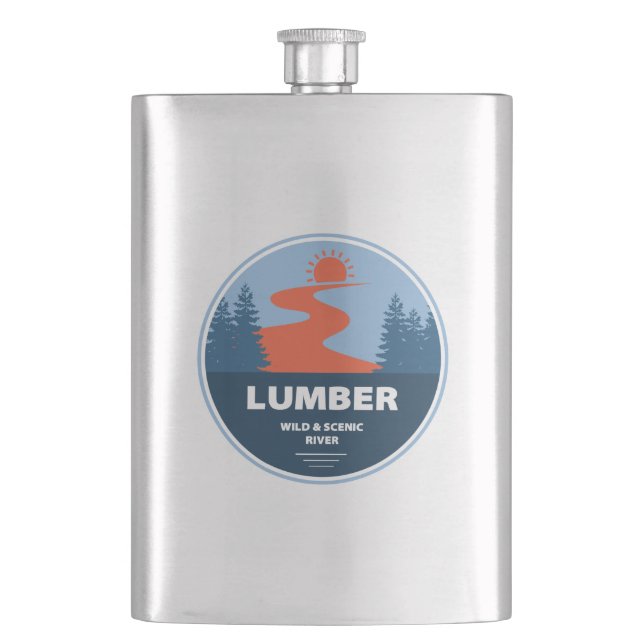 Lumber Wild And Scenic River, North Carolina Hip Flask (Front)