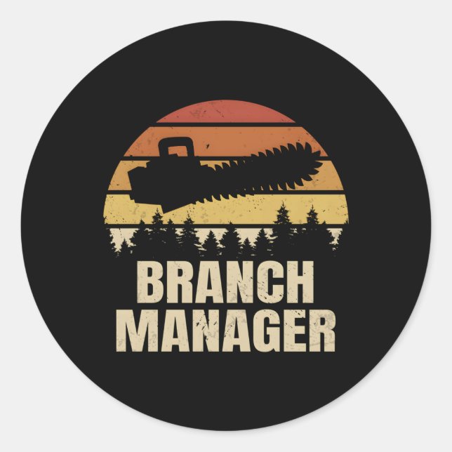 Lumberjack Arborist Logger Tree Cutter Branch Ager Classic Round Sticker (Front)