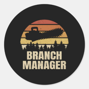 Lumberjack Arborist Logger Tree Cutter Branch Ager Classic Round Sticker