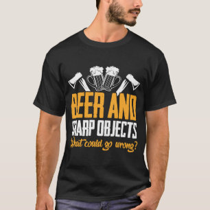 Lumberjack Axe Beer  Arborist Forest Tree Forest T-Shirt