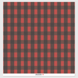 Lumberjack Bear Plaid Vinyl Sticker