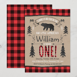 Lumberjack Birthday Invitation Lumberjack Party