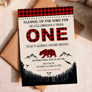 Lumberjack Birthday Invitation Woodland Birthday