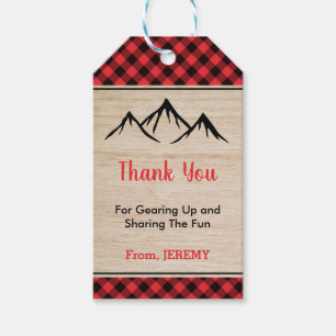Lumberjack Birthday Party Favour Thank You Gift Ta Gift Tags