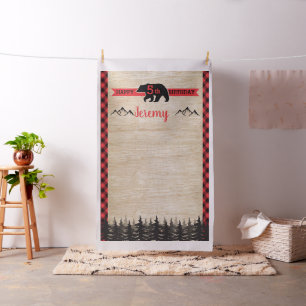 Lumberjack Birthday Party Photo Backdrop