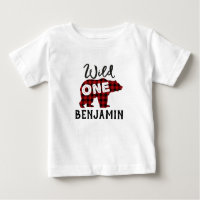 Lumberjack Flannel Bear T-Shirt Wild One