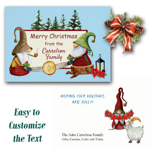 Lumberjack Gnomes Christmas Card