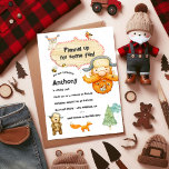 Lumberjack Kids Gingham Birthday Party Photo Invitation<br><div class="desc">Flannel up for some fun with this adorable lumberjack-themed birthday party invitation! Featuring a playful lumberjack, woodland animals, and a cosy red gingham pattern on the back, this design is perfect for outdoor or rustic celebrations. Fully customisable with your party details and favourite photo, it's ideal for your little adventurer's...</div>