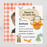 Lumberjack Kids Gingham Birthday Party Photo
