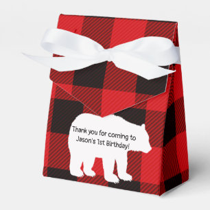 Lumberjack Little Bear Party Favour Bag Favour Box