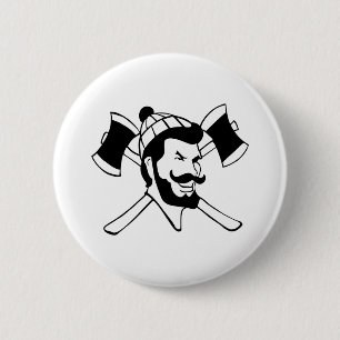Lumberjack  Logger 6 Cm Round Badge