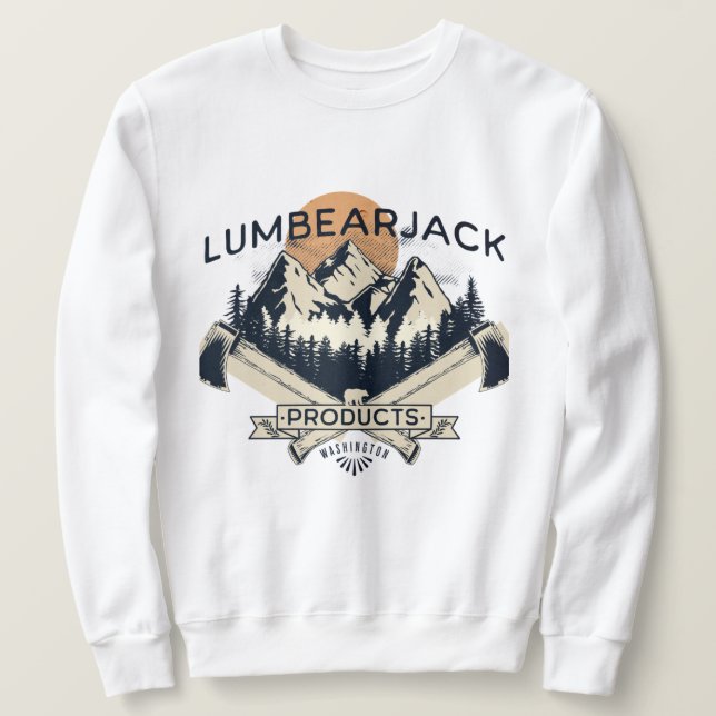 LUMBERJACK M0UNTAIN CREWNECK SWEATSHIRT (Design Front)