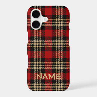 Lumberjack Plaid Pattern Custom Name Case-Mate iPh