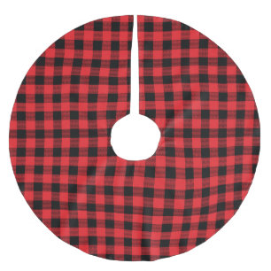 Lumberjack Plaid Seamless Pattern Brushed Polyester Tree Skirt