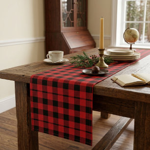 Lumberjack Plaid Seamless Pattern Short Table Runner