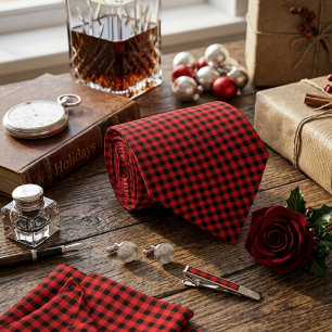 Lumberjack Plaid Seamless Pattern Tie