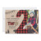 Lumberjack Second Birthday Invitation Plaid 2nd