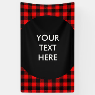 Lumberjack Style - red fabric + your ideas Banner