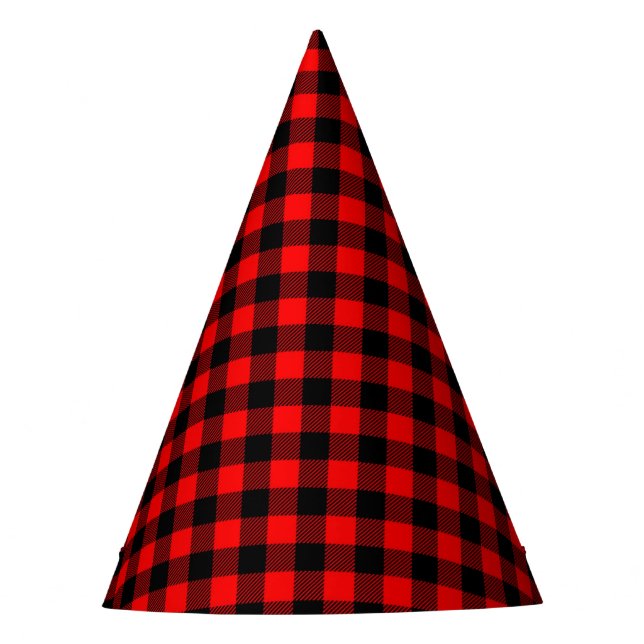 Lumberjack Style - red fabric + your ideas Party Hat (Front)