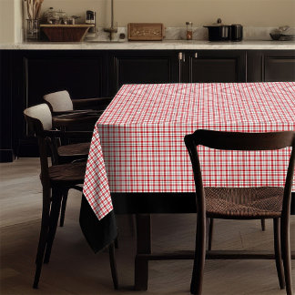 Lumberjack Style Tablecloth Red Black Plaid Charm