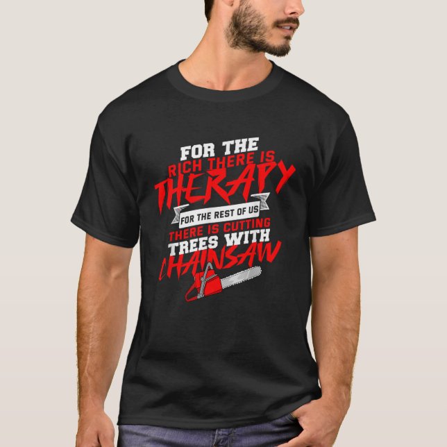 Lumberjack Tool Trunk Chainsaw Dangerous T-Shirt (Front)