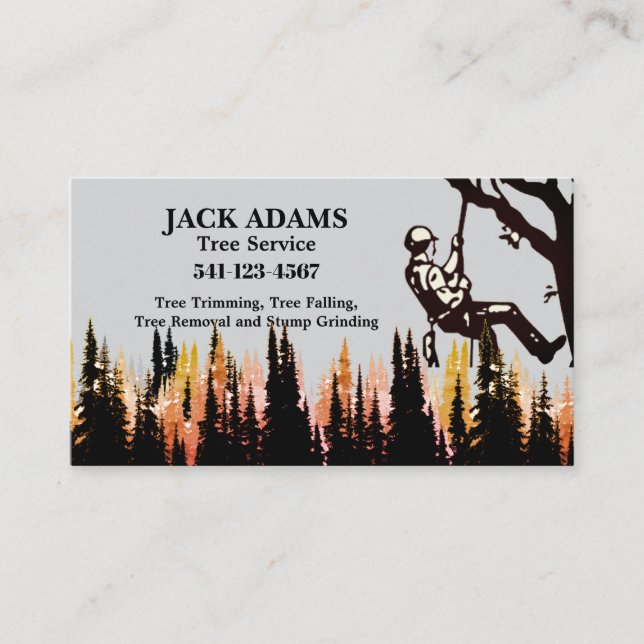 Lumberjack Tree Service Business Card (Front)