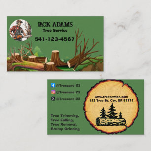 Lumberjack Tree Service Business Card