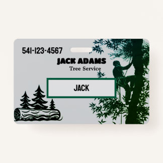 Lumberjack Tree Service Business Card ID Badge