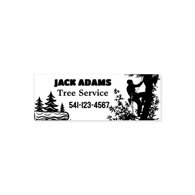 Lumberjack Tree Service Self-inking Stamp (Design)