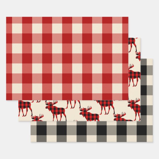 Lumberjack Wrapping Paper Flat Sheet Set of 3 (Set)