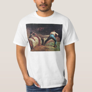 Lumberjacks Sawing Wood By Millet (Best Quality) T-Shirt