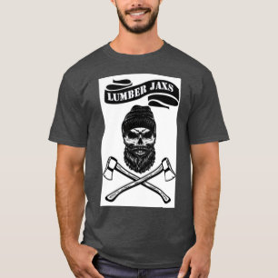 LumberJaxs Axes Throwing bearded skull T-Shirt