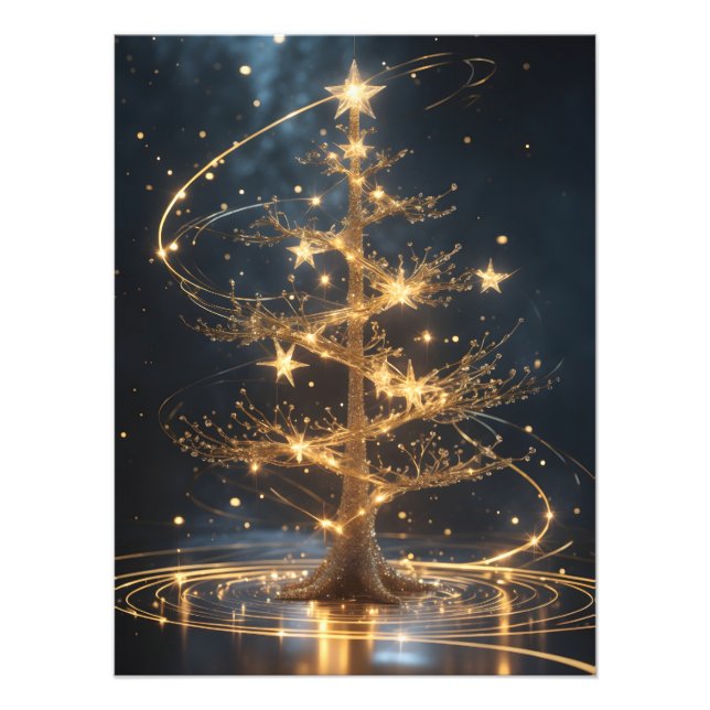 Lumina Arbor – Ethereal Golden Tree Poster (Front)