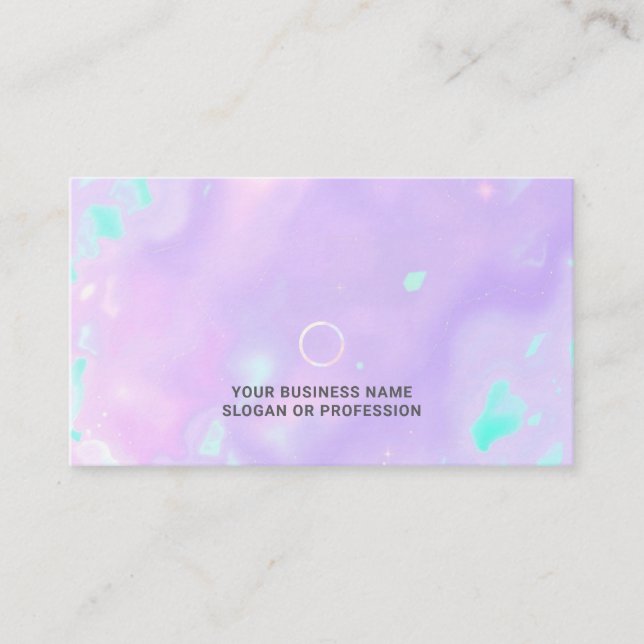 Lumina Opal  | Rainbow Professional Logo Business Card (Front)