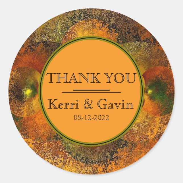 "Luminaries" (Fall Bridal Shower) Stickers (Front)