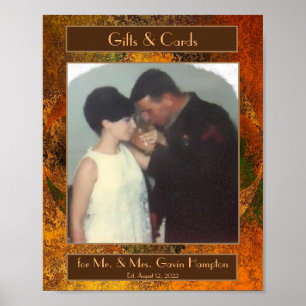 "Luminaries" Fall Wedding Gift Table Poster