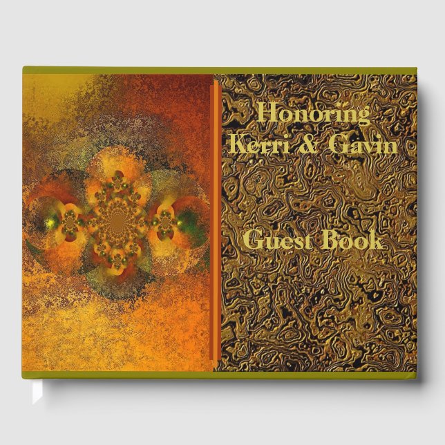 "Luminaries" (Fall) Wedding Guest Book (Front)