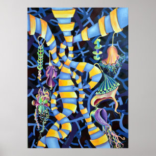 Luminescence - Exotic Orchids tropical Pattern Poster