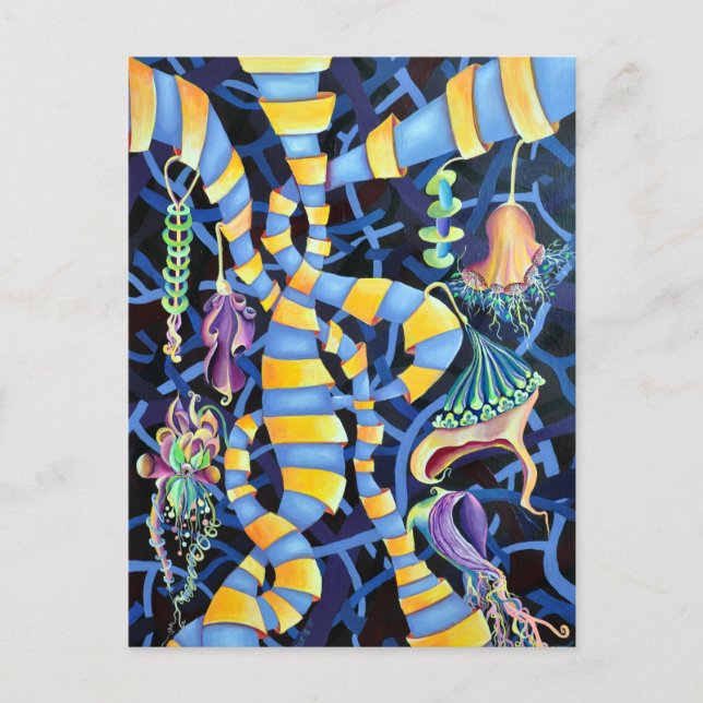 Luminescence Tropical Abstract Postcard (Front)