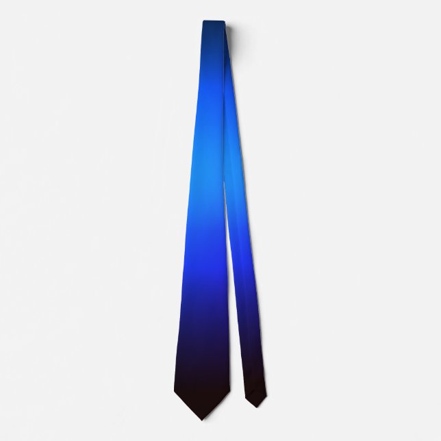 Luminescent Blue Gradient Ombre Neck Tie (Front)