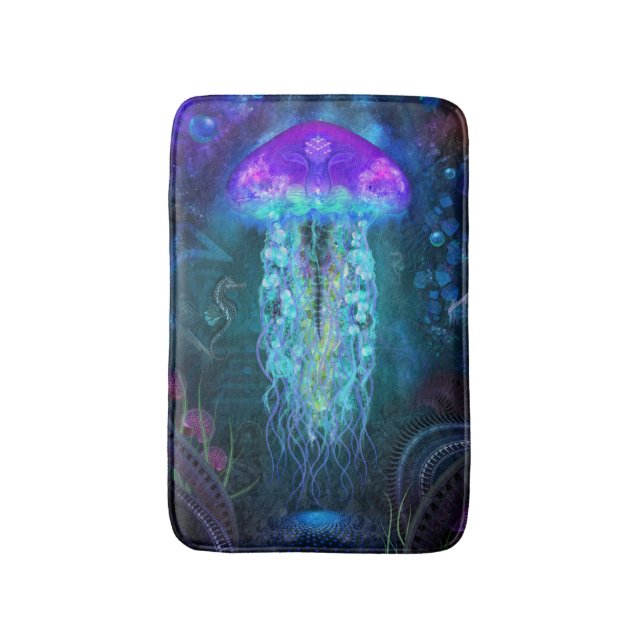 Luminescent Jellyfish Bath Mat (Front Vertical)