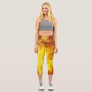 Luminescent Resilience Orange Capri Leggings