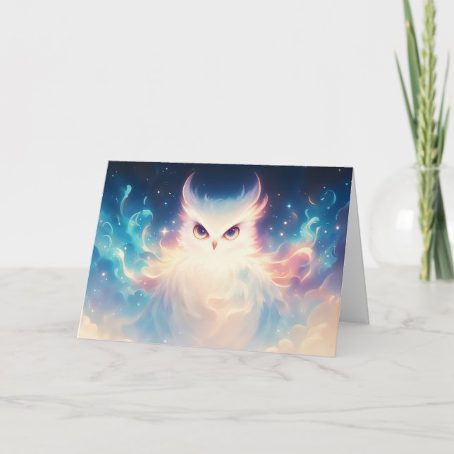Luminescent Wings of the Night Owl Card (Front)