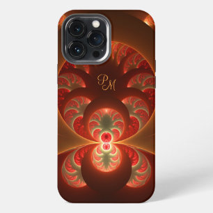 Luminous Abstract Modern Fractal Art Initials iPhone 13 Pro Max Case