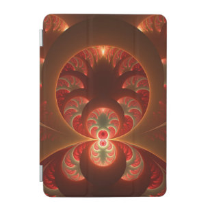 Luminous abstract modern orange red Fractal iPad Mini Cover
