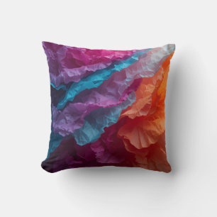 Luminous Abstract Tissue Paper Layers Cushion