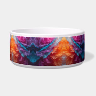 Luminous Abstract Tissue Paper Layers Pet Bowl